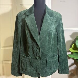 Studio Works Forest Green Velvet Blazer